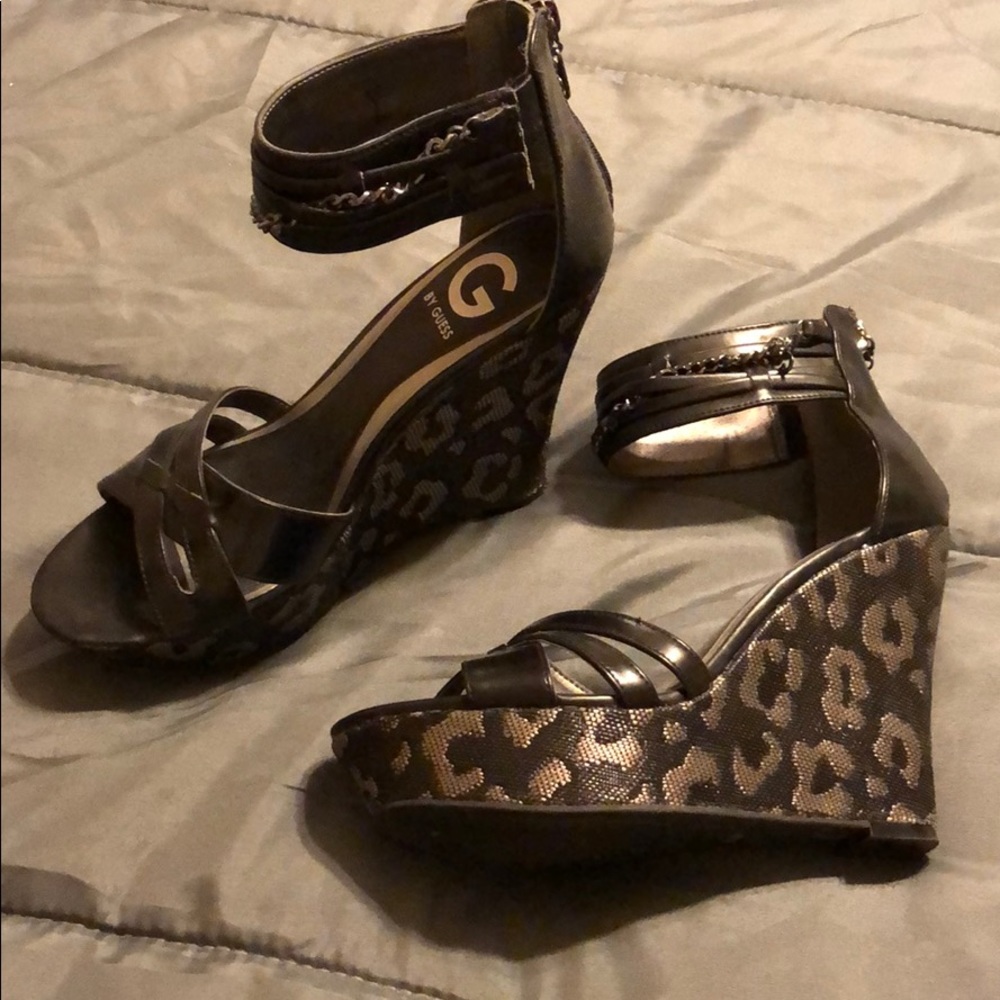 Brand new never worn Guess wedge heels.